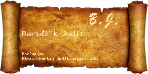 Barták Judit névjegykártya